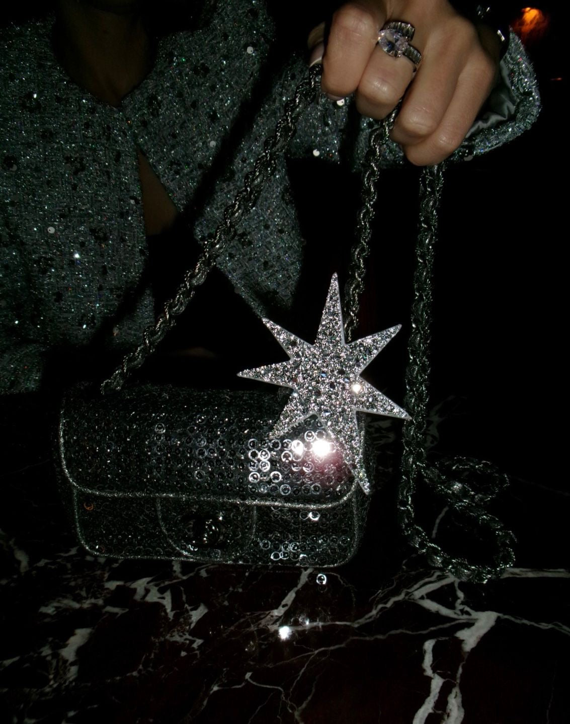 Divine Twinkle Silver Swarovski Stars
