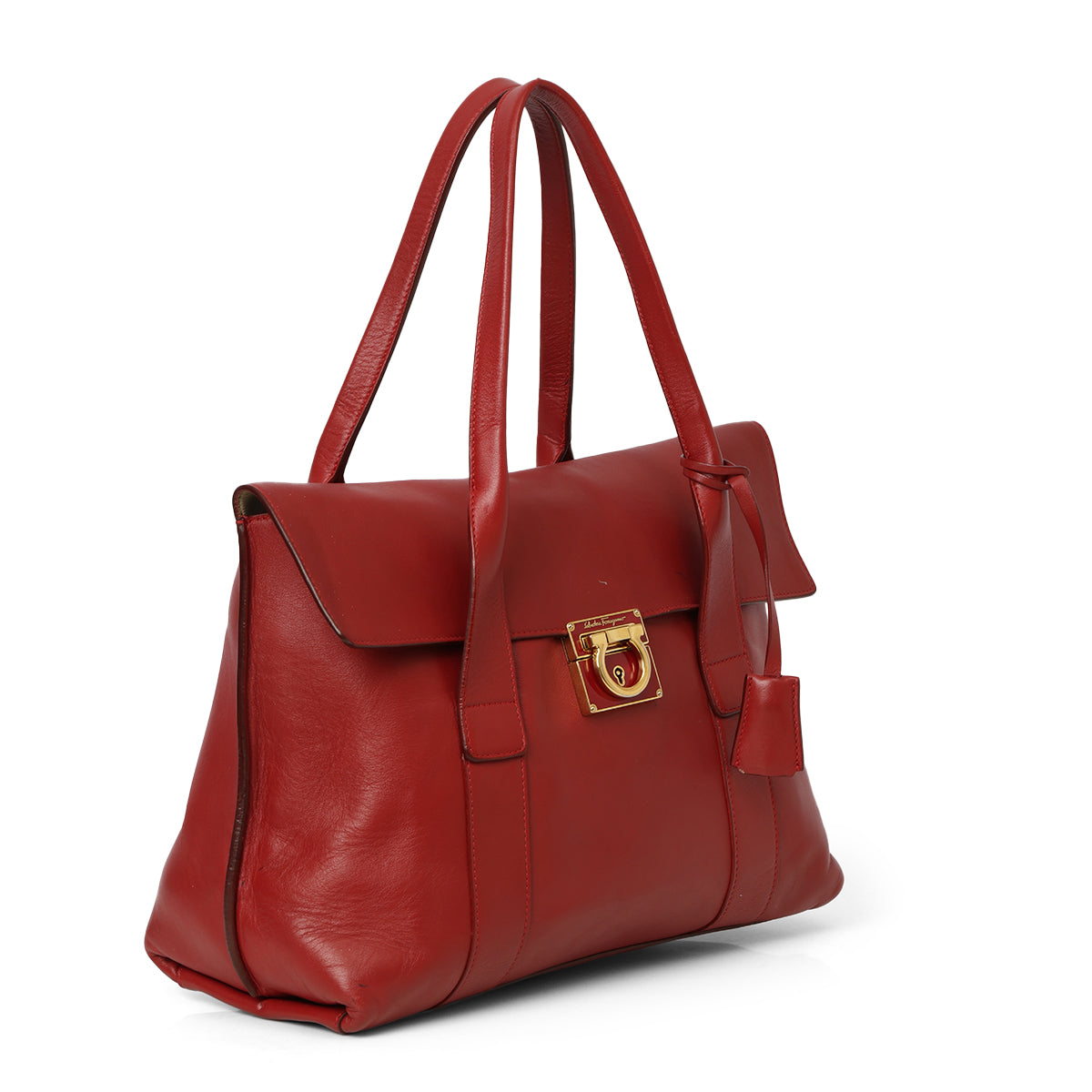 Maroon Barlo Nappa Calf Leather Medium Sookie Satchel Bag