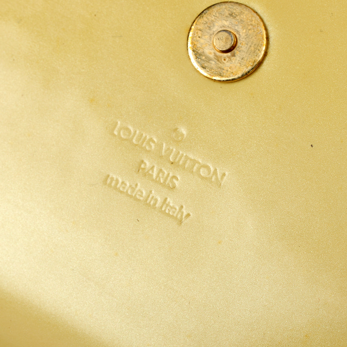 Yellow Patent Leather Sobe Clutch One Size
