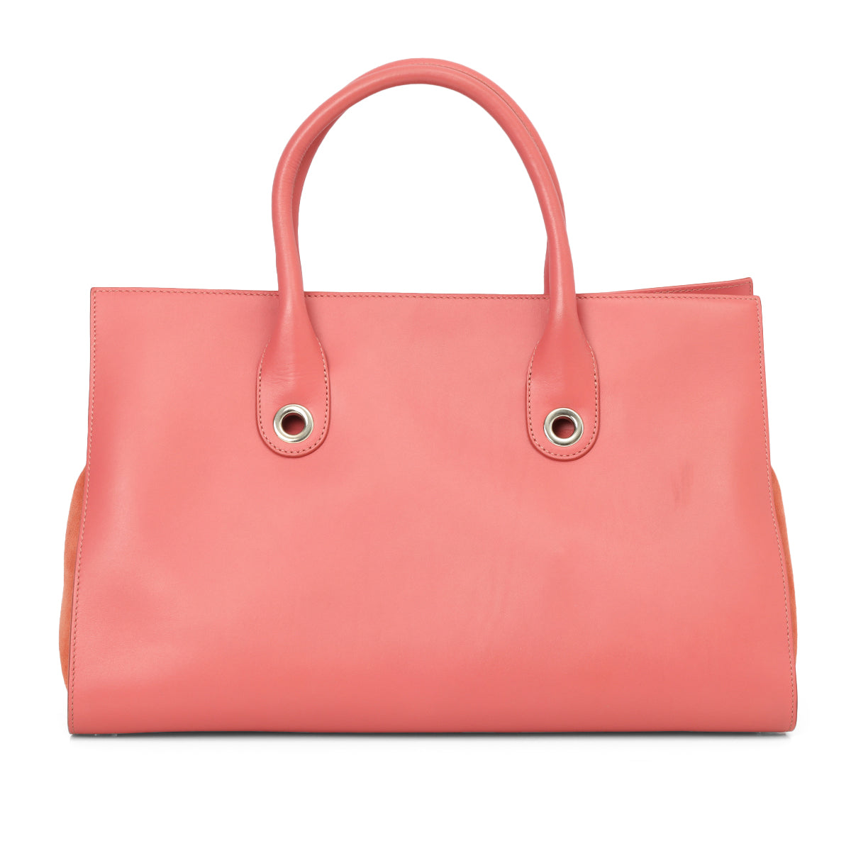 Smooth Leather And Suede Tote Bag One Size