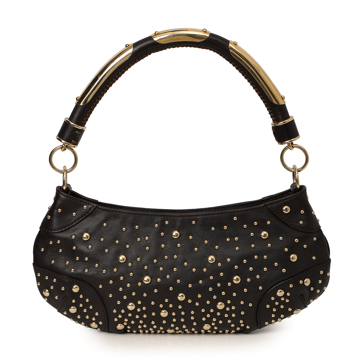 Studded Cadet Black Shoulder Bag