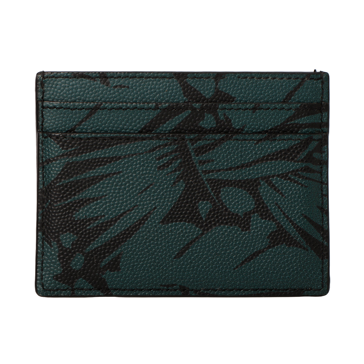 Balck And Green Palm Tree Card Holder