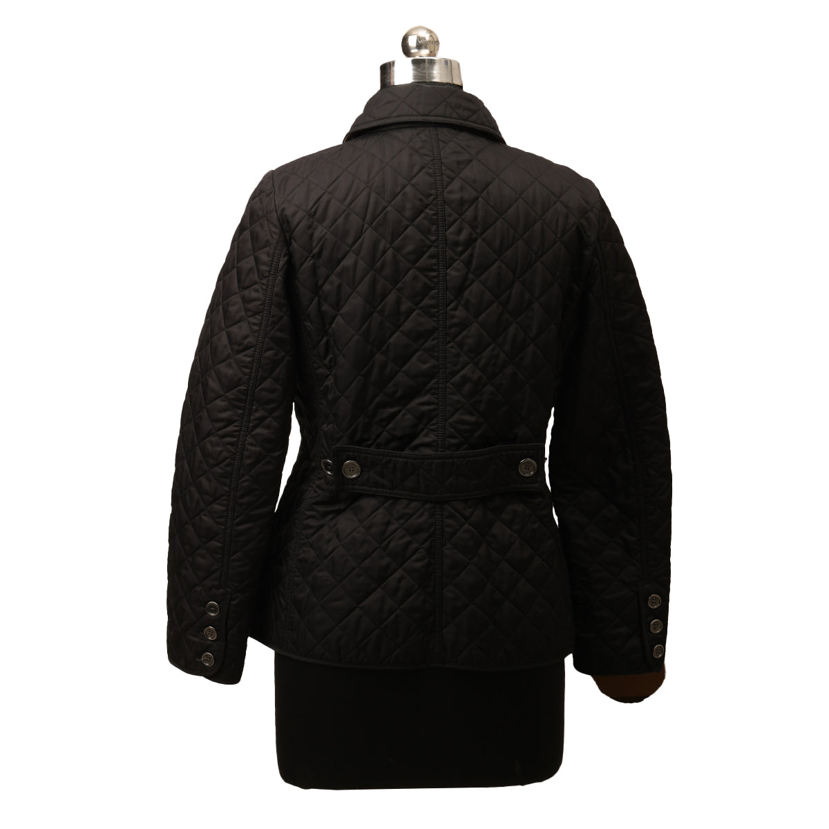 Button-Front Quilted Jacket - M