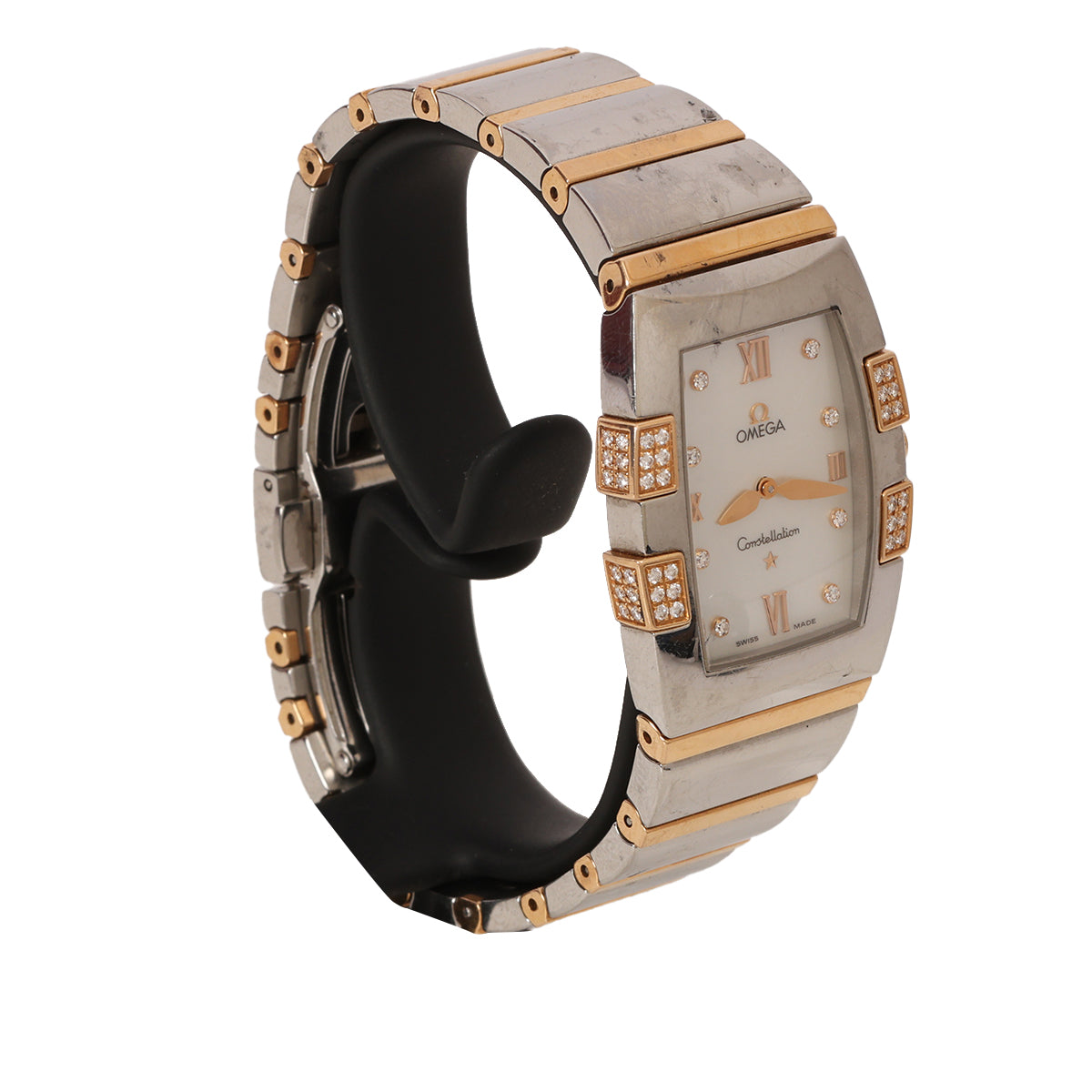MOP Steel & Gold Quadrella Watch 32mm