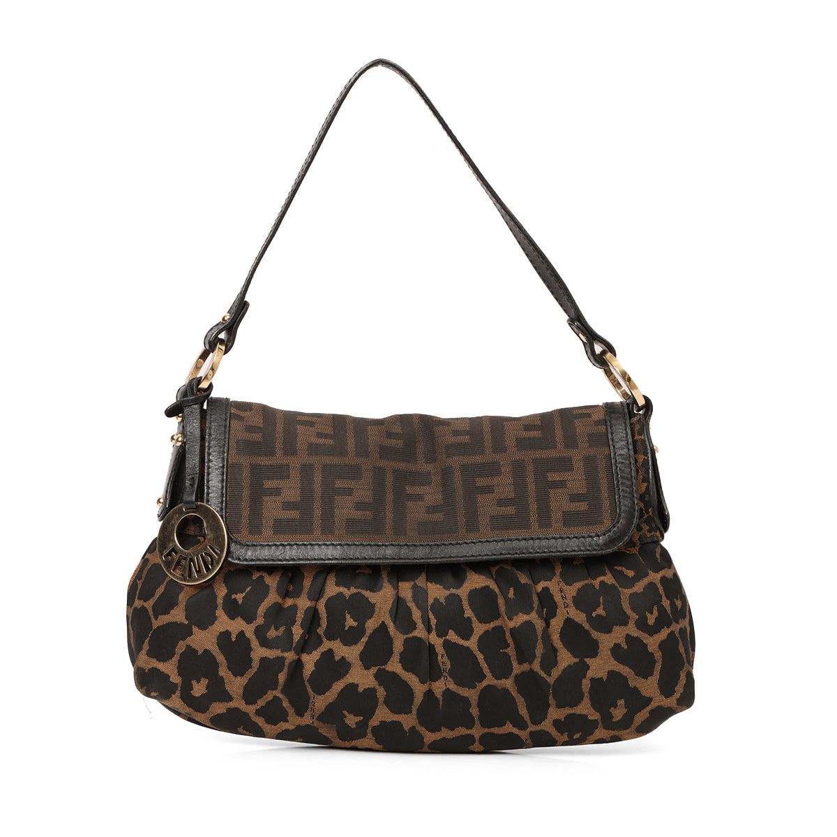 Brown Zucca Canvas Shoulder Bag