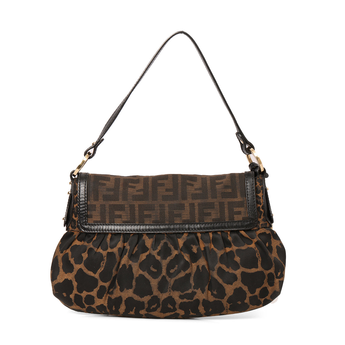 Brown Zucca Canvas Shoulder Bag