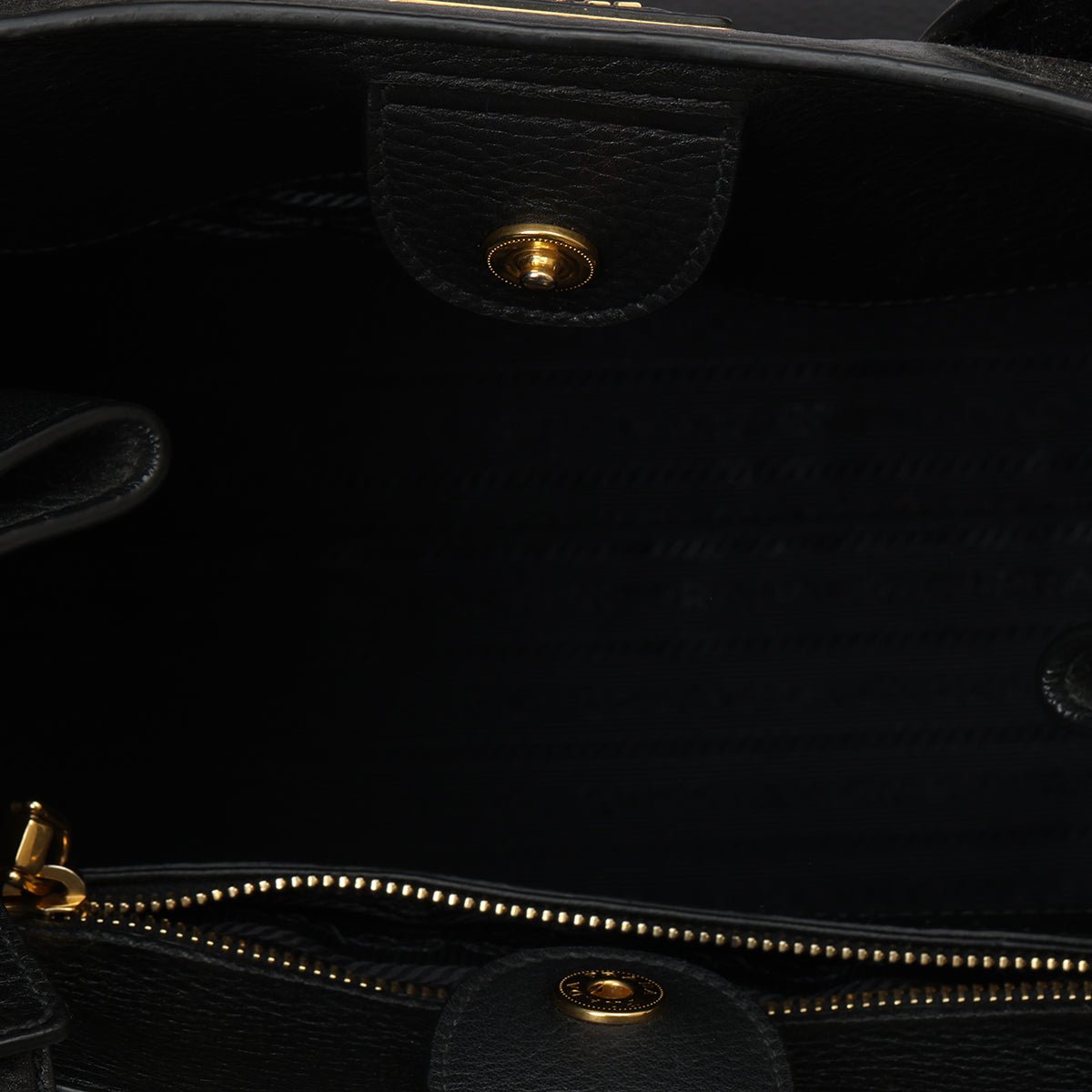Black Pebbled Leather Open Tote