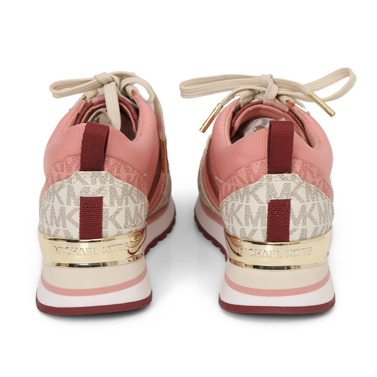 Cinnamon, White Dash Logo Trainer With Lace-Ups- 5M