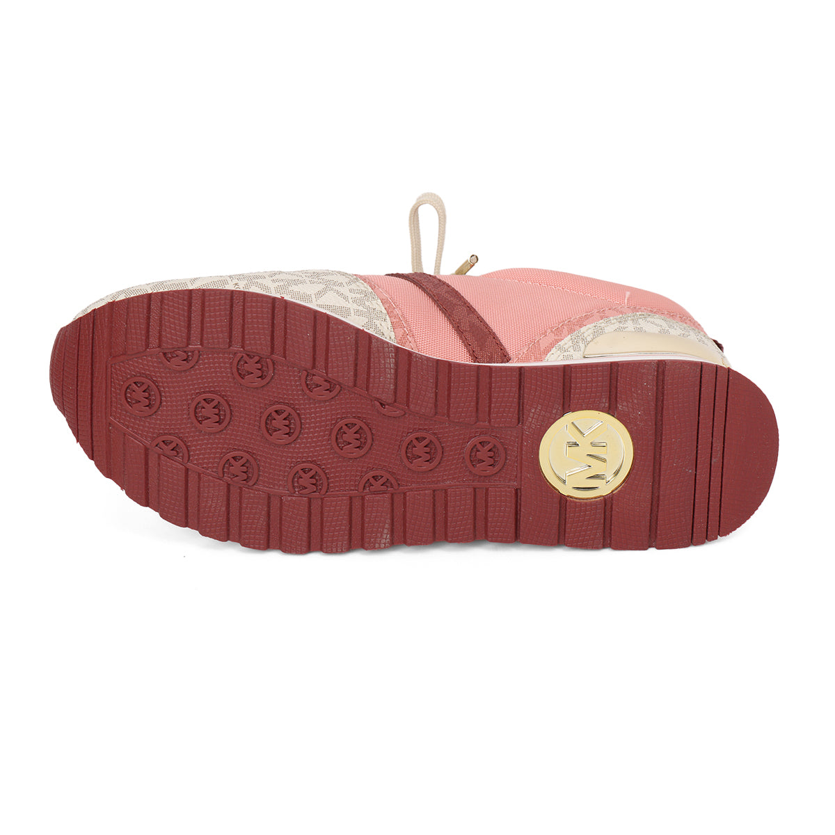 Cinnamon, White Dash Logo Trainer With Lace-Ups- 5M