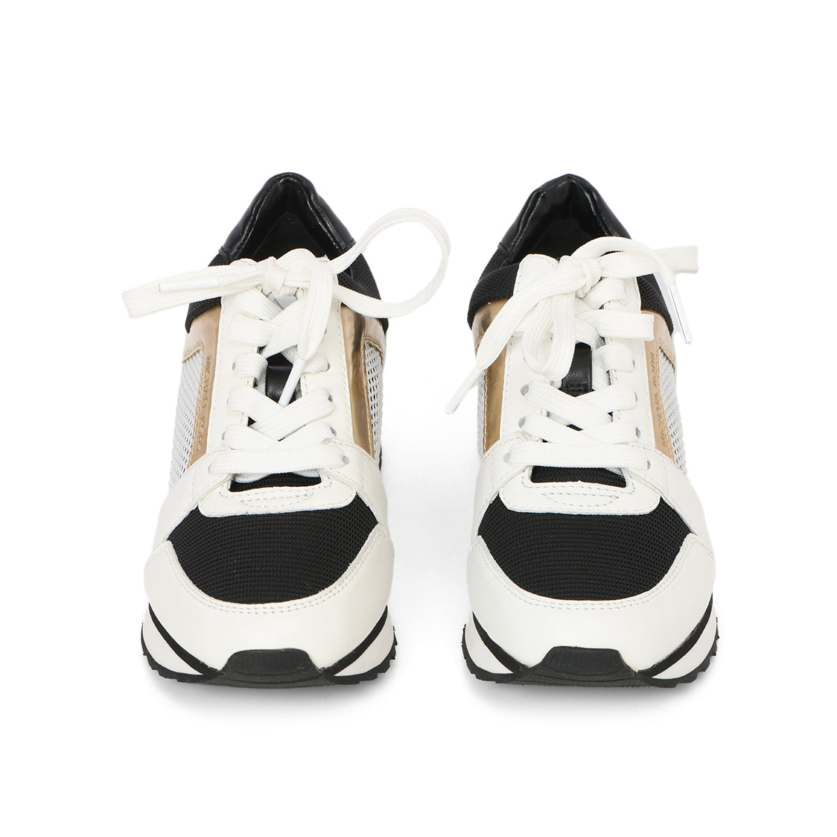 Black, White Billie Lace-Up Leather And Mesh Trainers- 5M