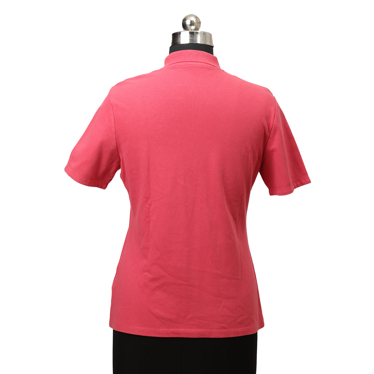 Fuchsia Cotton Polo Tshirt For Women- L