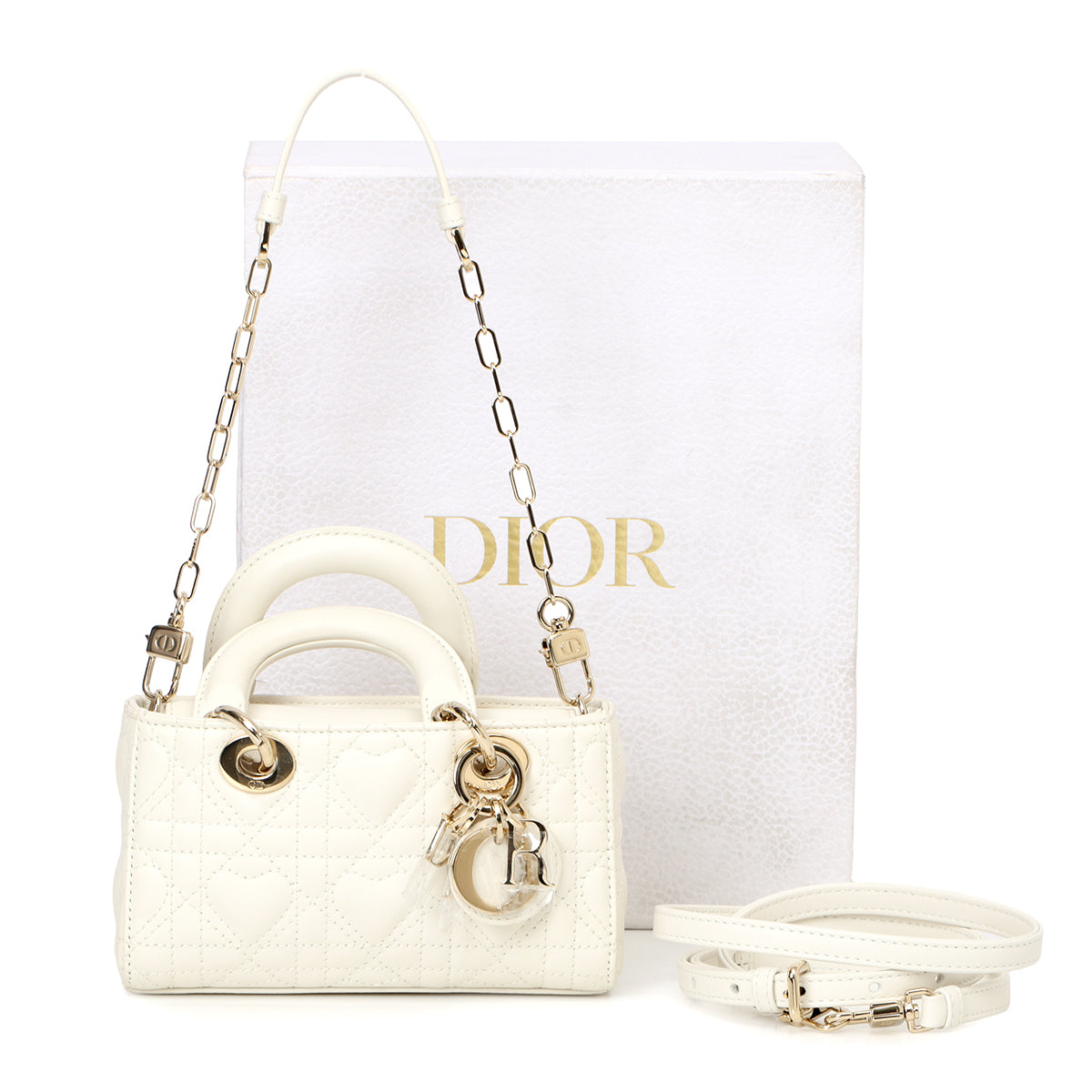 Ivory Lady D-joy Heart Cannage Micro Bag