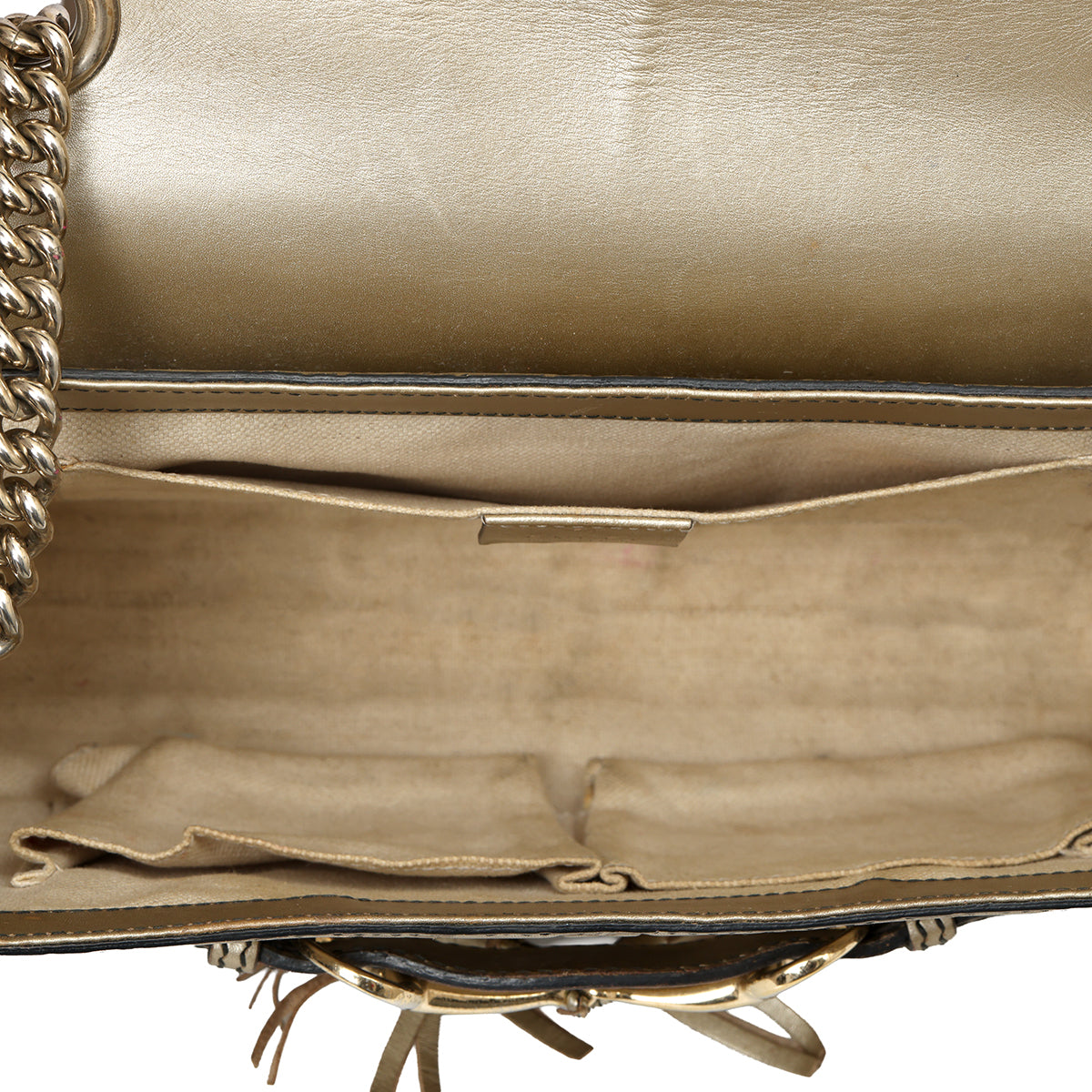 Medium Gold GG Signature Emily Chain Shoulder Bag