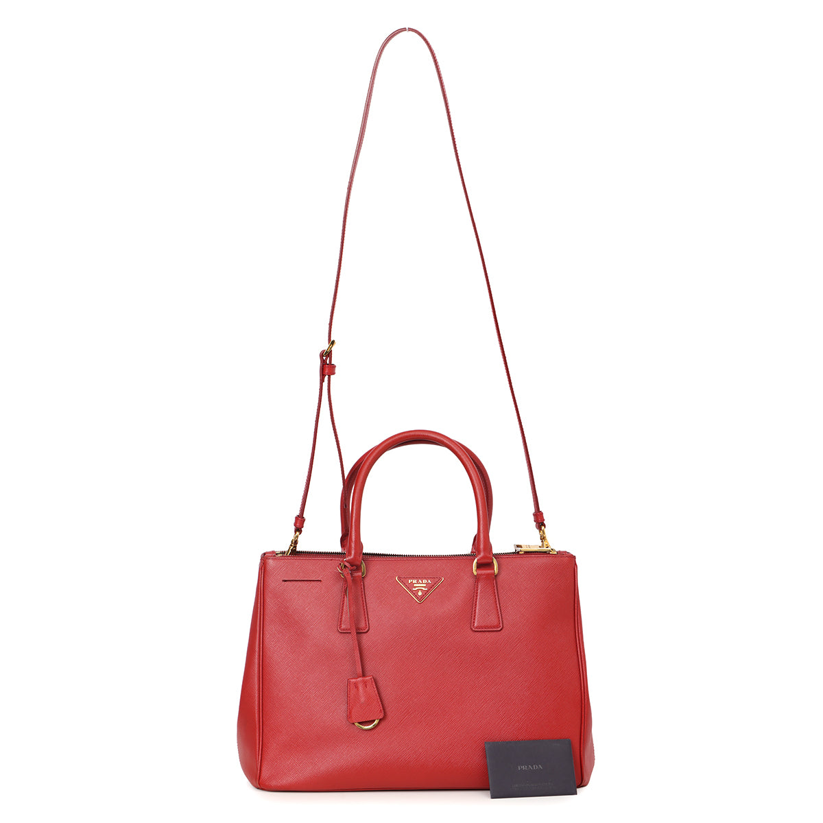Galleria Large Bag In Fiery Red Saffiano Leather