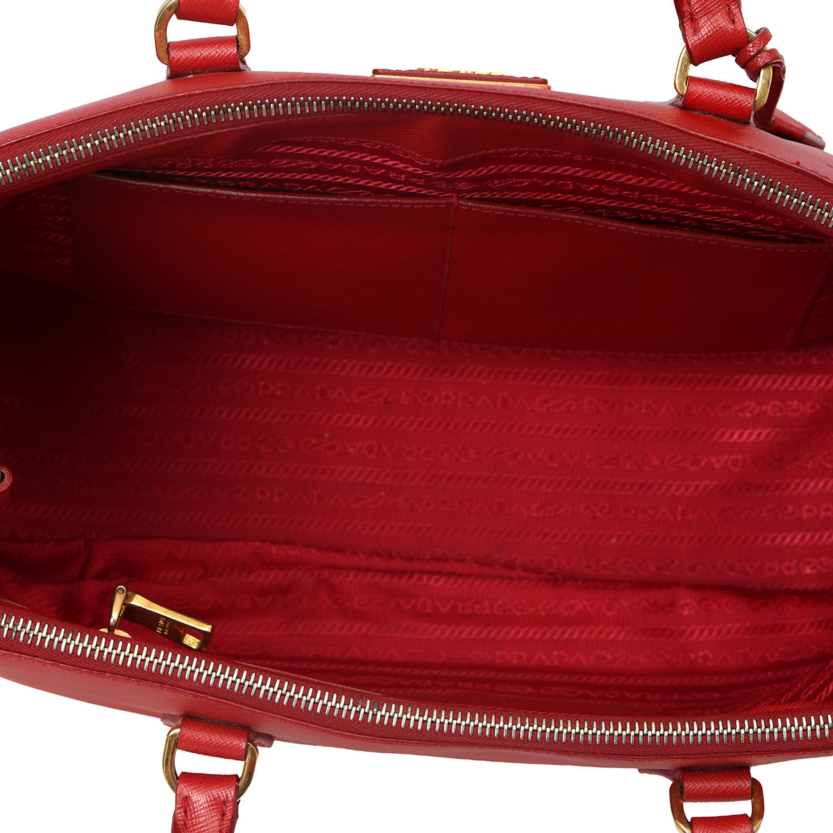 Galleria Large Bag In Fiery Red Saffiano Leather