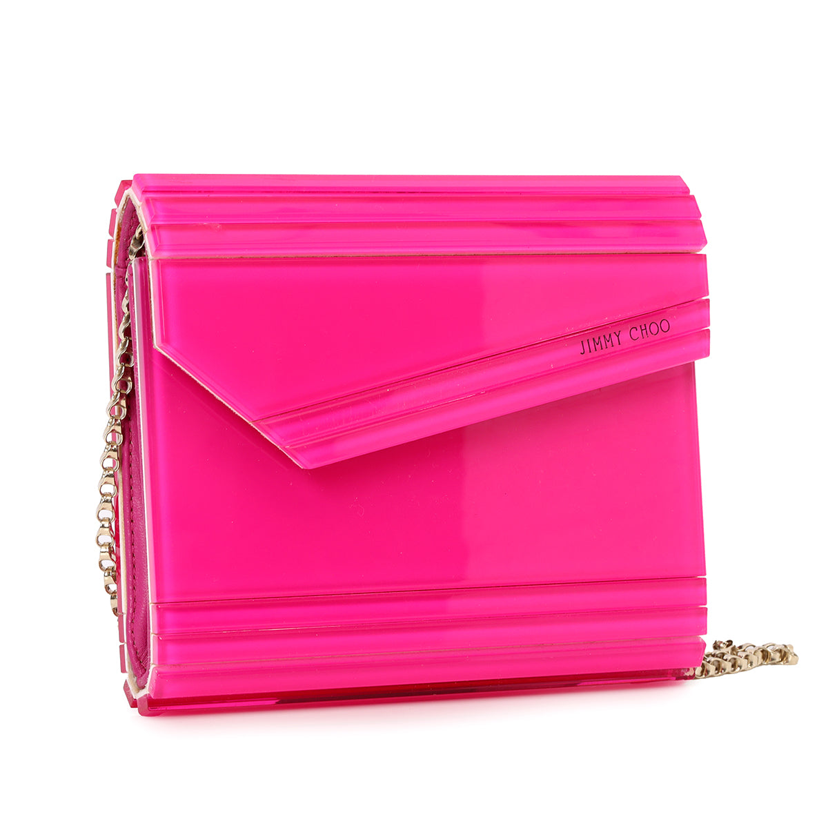Pink Acrylic Candy Chain Clutch Small