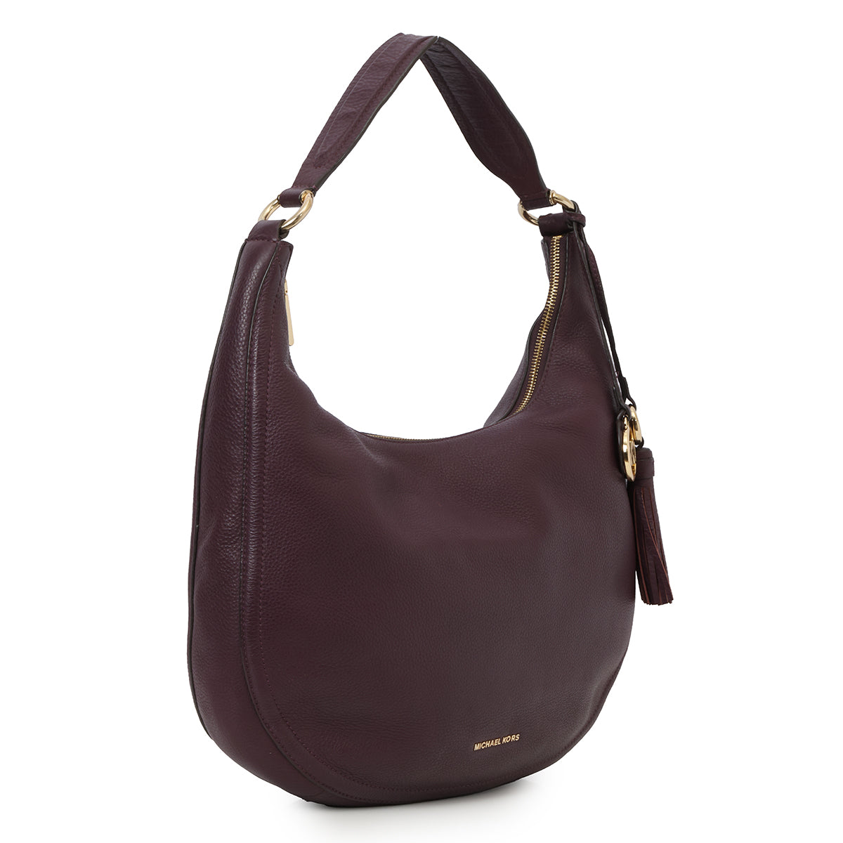 Damson Lydia Large Leather Shoulder Bag