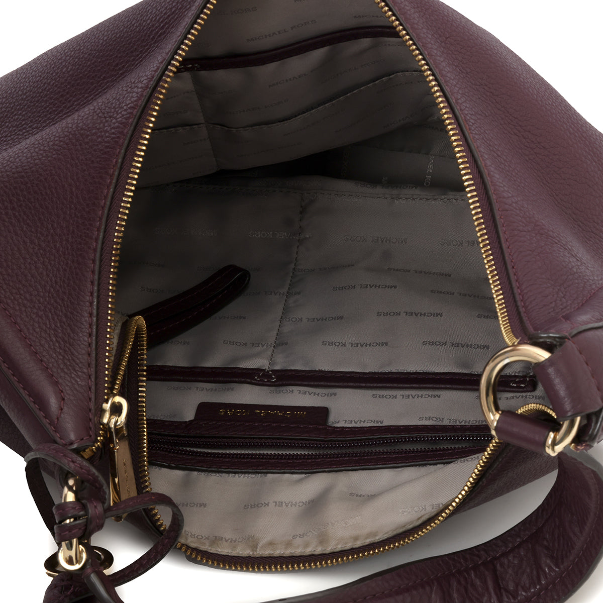 Damson Lydia Large Leather Shoulder Bag