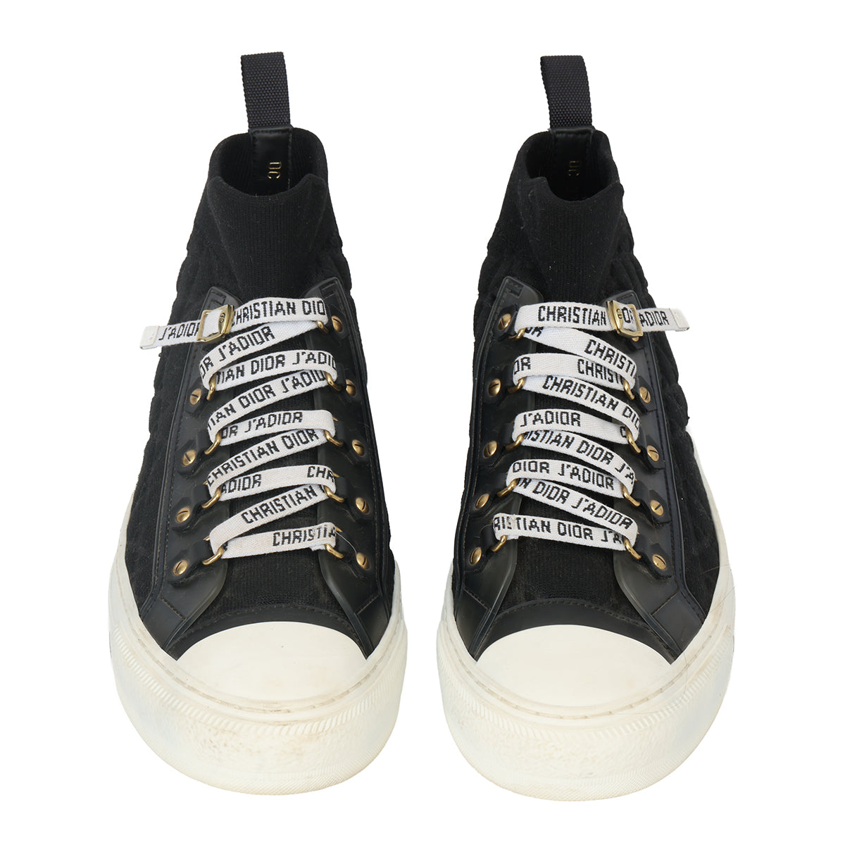Walk'n'Dior Black Macrocannage Technical Knit Platform Sneaker- 37