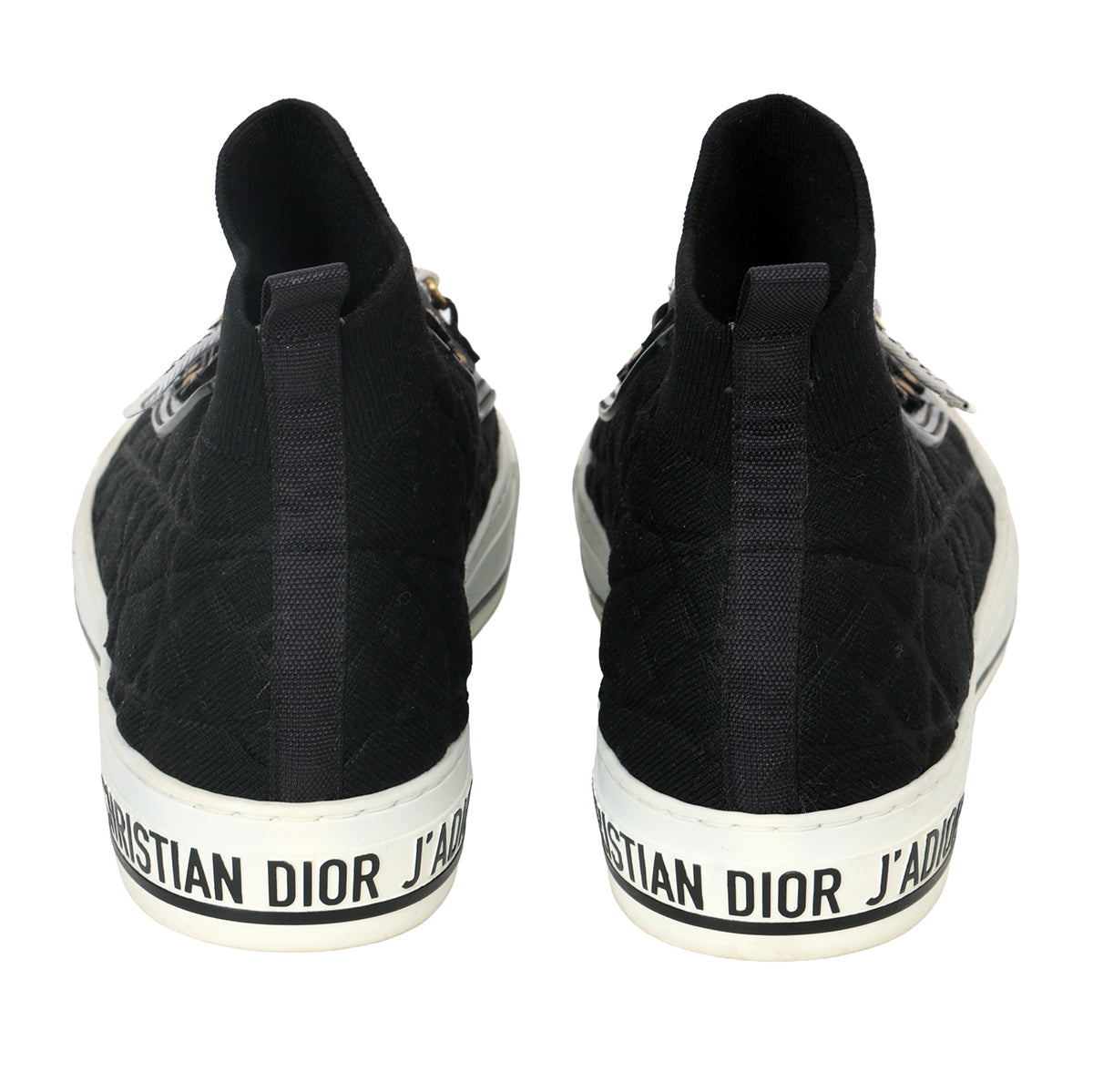 Walk'n'Dior Black Macrocannage Technical Knit Platform Sneaker- 37