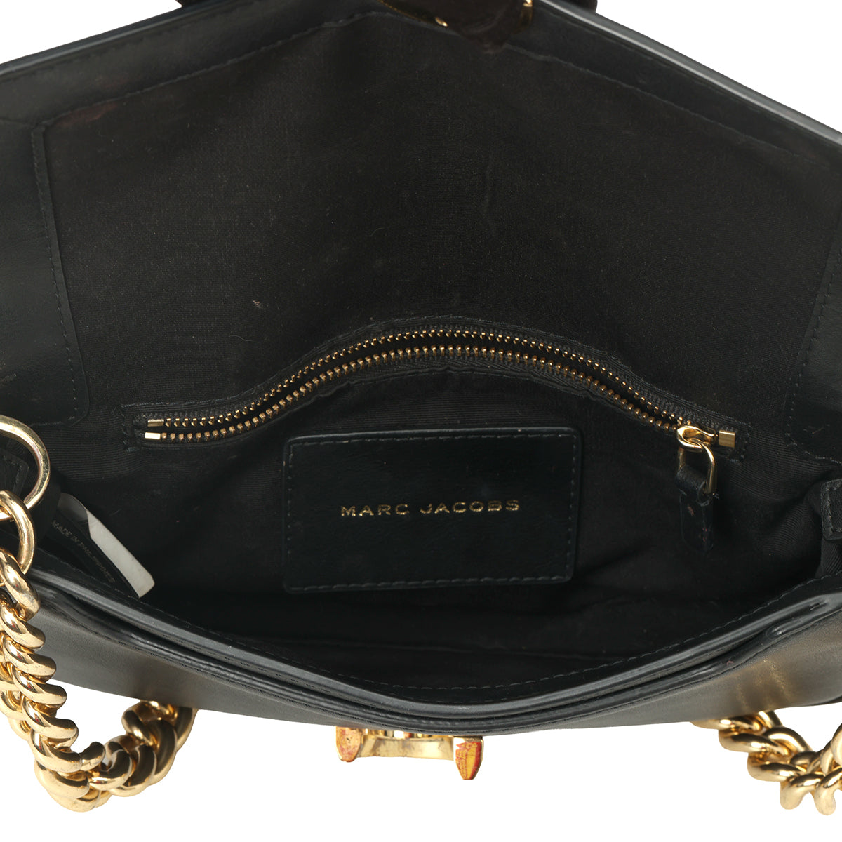 The J Marc Black Shoulder Bag with Detachable Strap- One Size