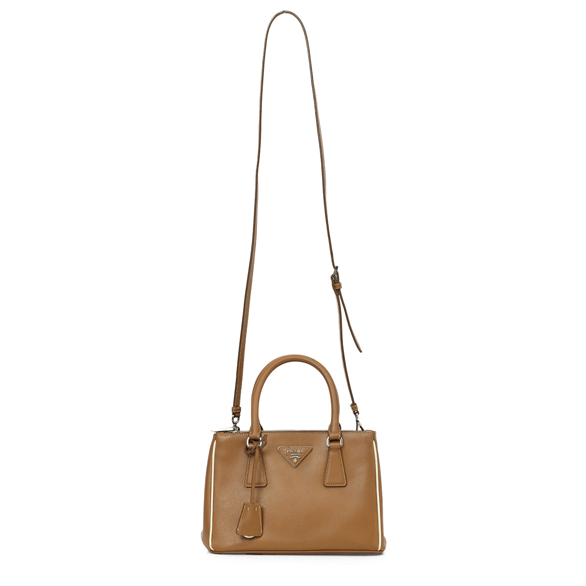 Saffiano Leather Galleria Double Zip Small Bag