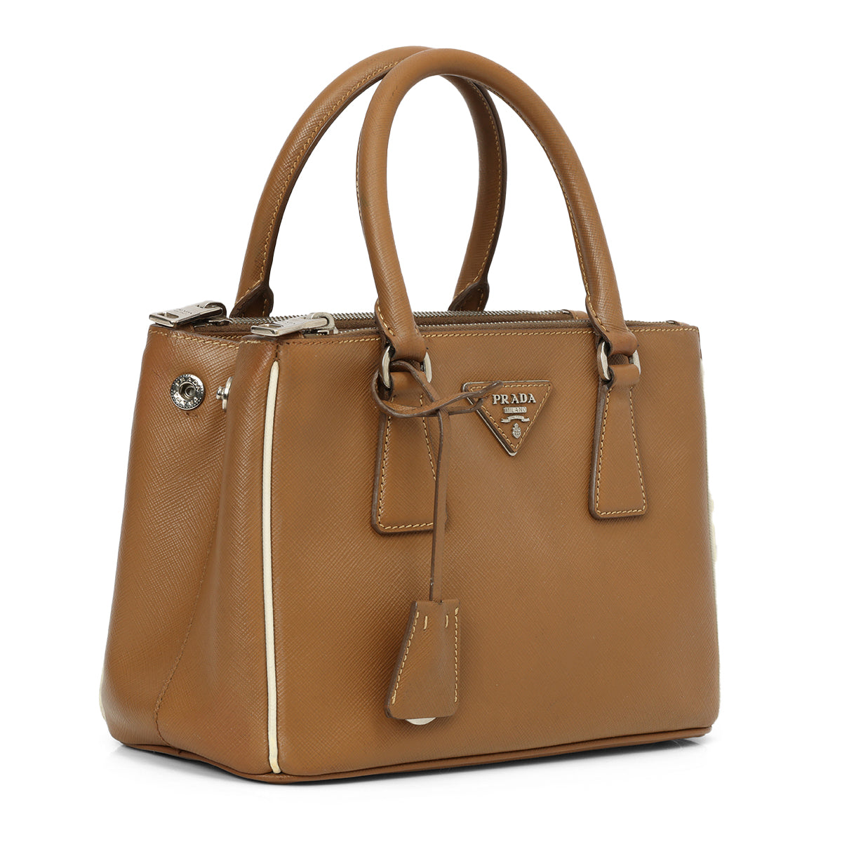 Saffiano Leather Galleria Double Zip Small Bag