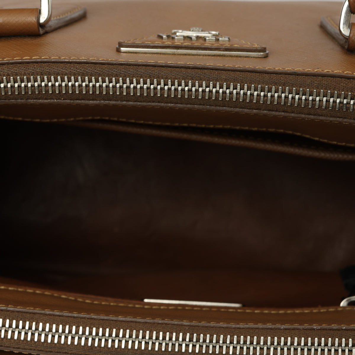 Saffiano Leather Galleria Double Zip Small Bag