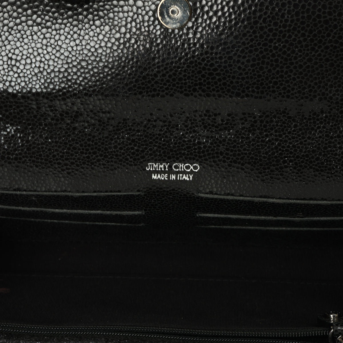Black Lame Glitter Riane Clutch One Size