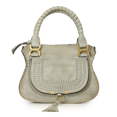 Grey Marcie Small Suede Bag