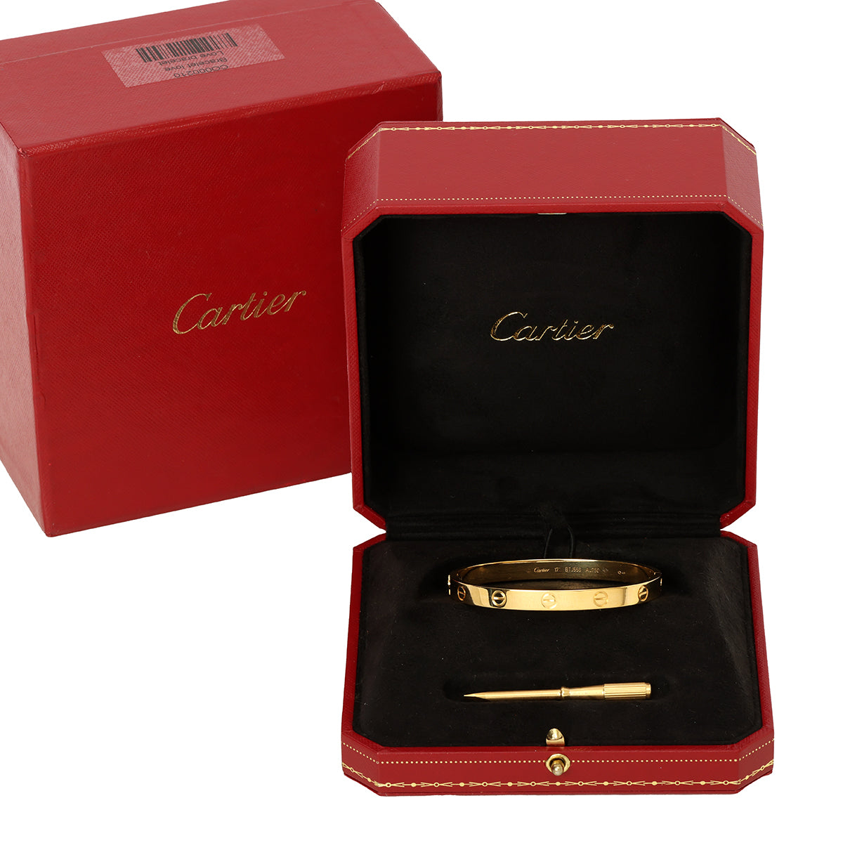 Yellow Gold Classic Model Love Bracelet Size: 17