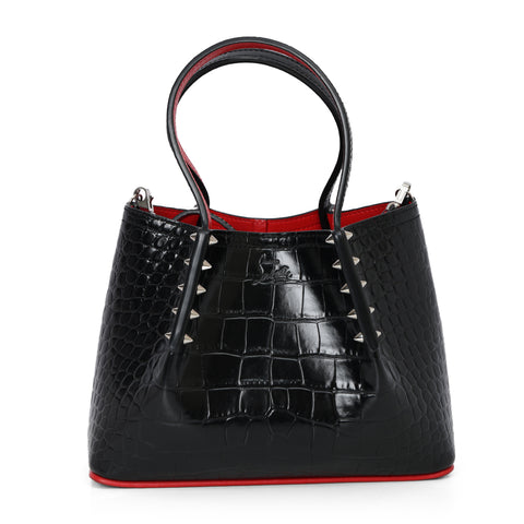 Patent Leather embossed spiked minicabarock shopper tote bag