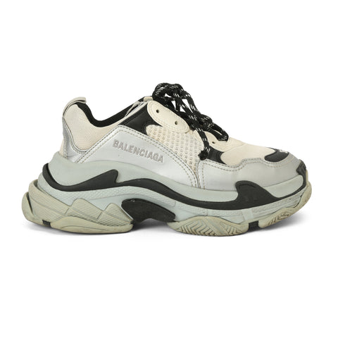 Triple S Grey And Black Sneakers Size: 36