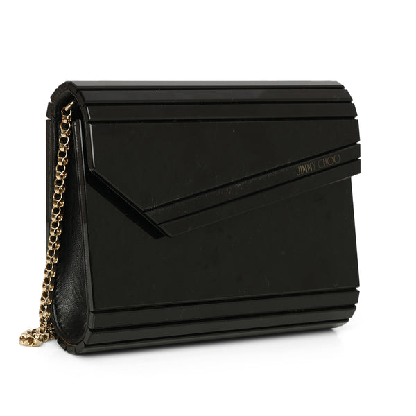 【関税込み】jimmy choo CANDY' CLUTCH Jimmy Choo Candy Clutch Bag | Black | FARFETCH