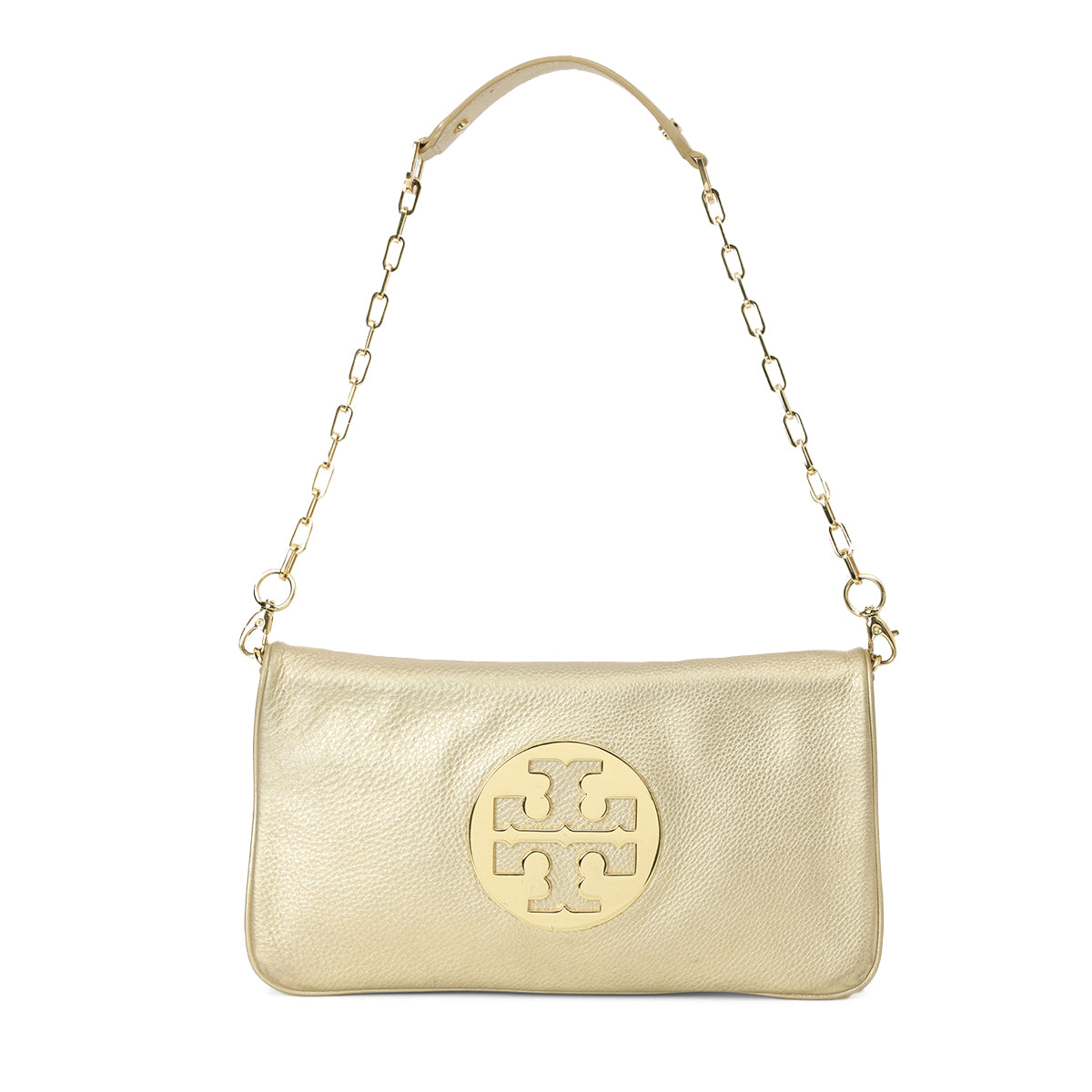 Gold Reva Chain Clutch One Size