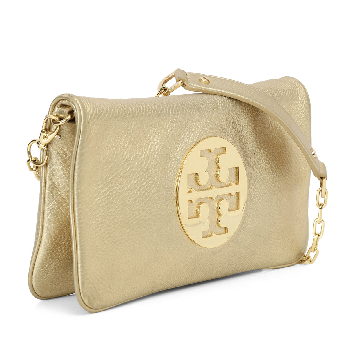 Gold Reva Chain Clutch One Size