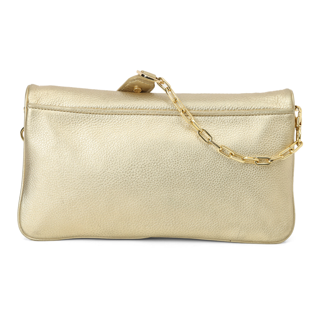 Gold Reva Chain Clutch One Size