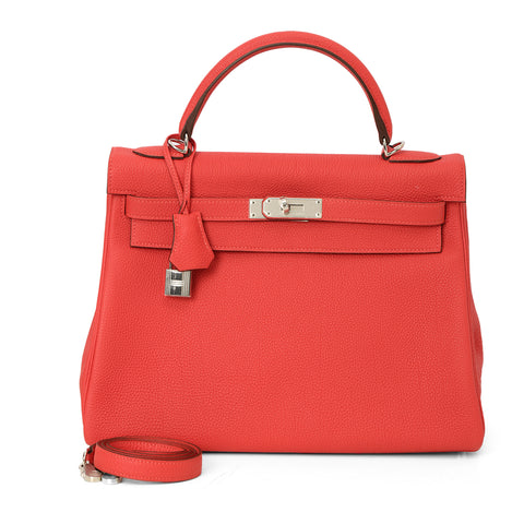 Kelly 32 Togo Leather With Silver Hardware