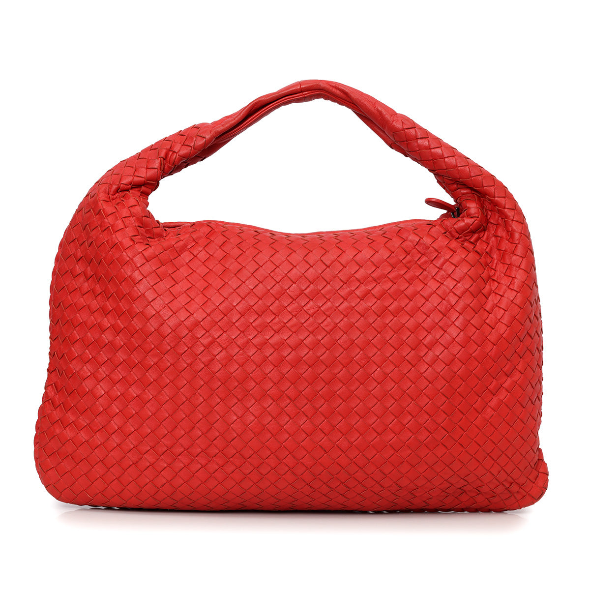 Red Intrecciato Medium Hobo Bag