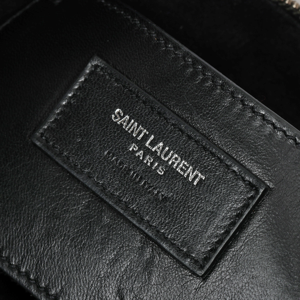 Polka dot Leather Black Baby Duffel One Size