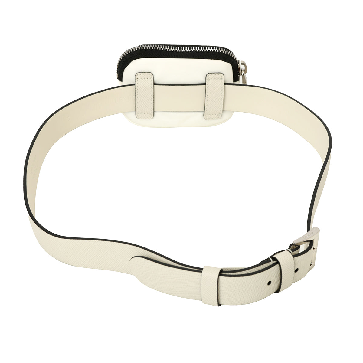 Saffiano Leather And Nylon Pouch Belt Size: 32