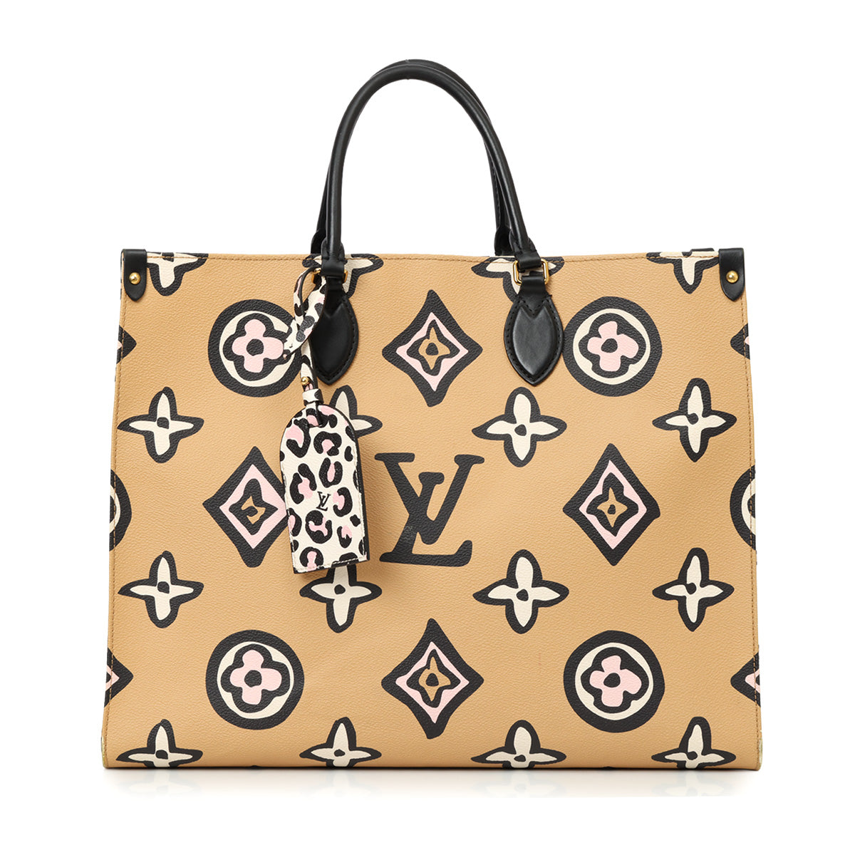 Limited Edition Creme Wild at Heart Monogram Canvas Onthego GM Bag