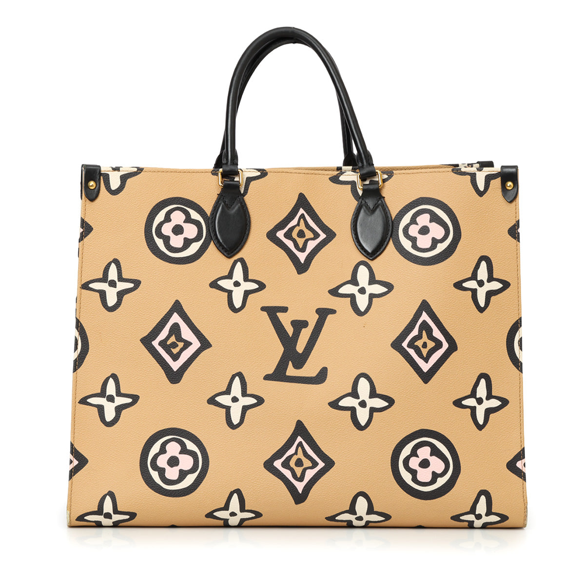 Limited Edition Creme Wild at Heart Monogram Canvas Onthego GM Bag