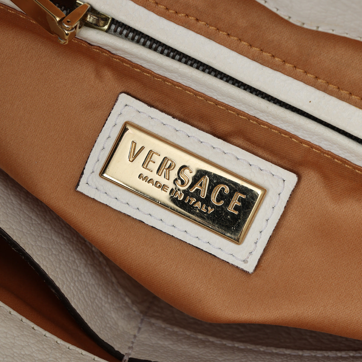 White Leather Tote Shoulder Bag