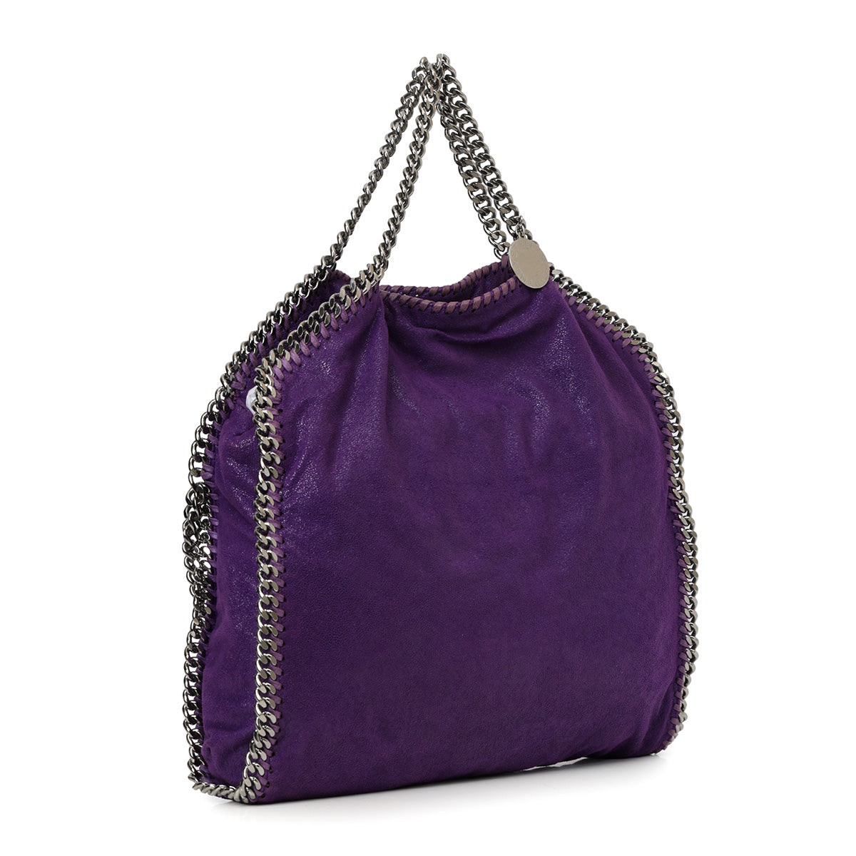 Purple Falabella Eco Shaggy 3 Chain Large Tote Bag