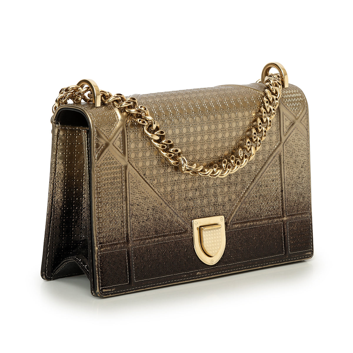 Ombre Microcannage Diorama Bag Medium