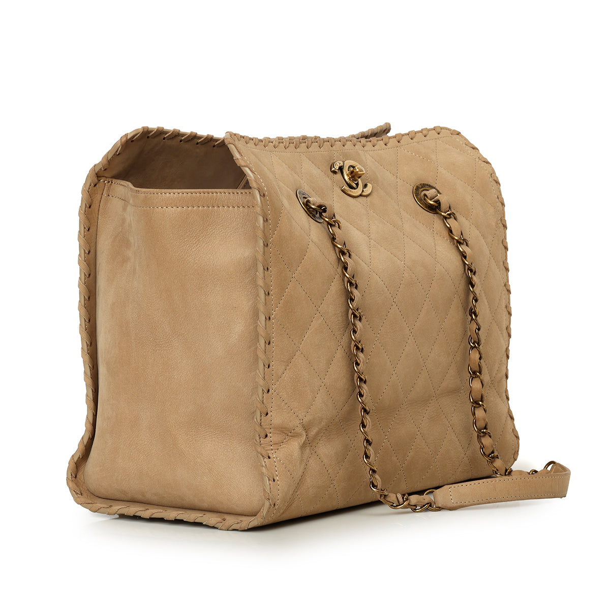 Whipstitch Velvet Calfskin Tote One Size