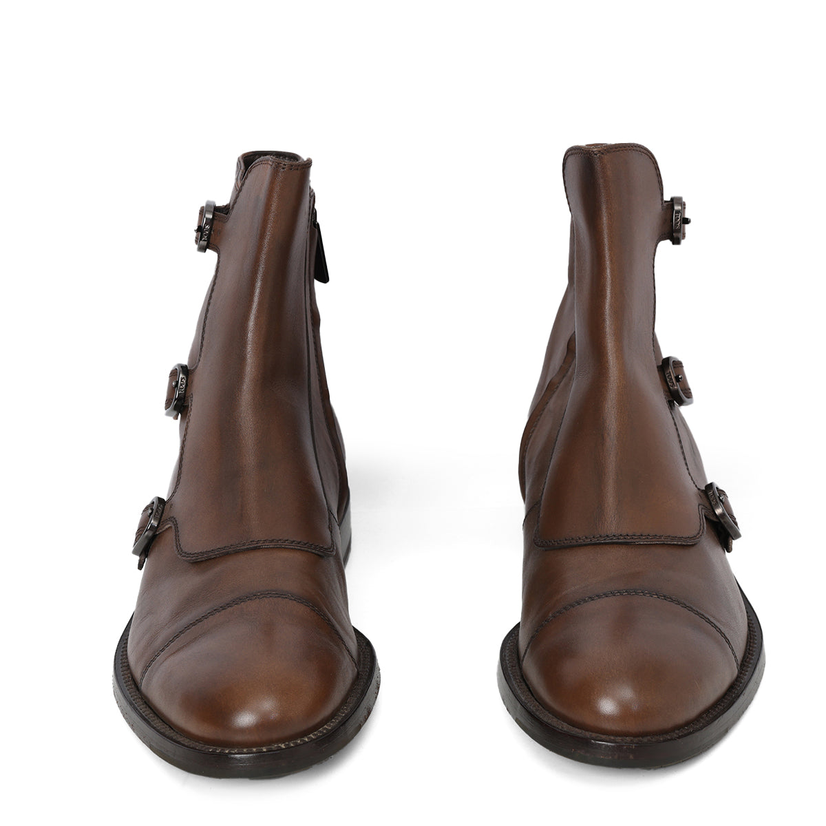 Brown Leather Chelsea Boots For Men- 6.5