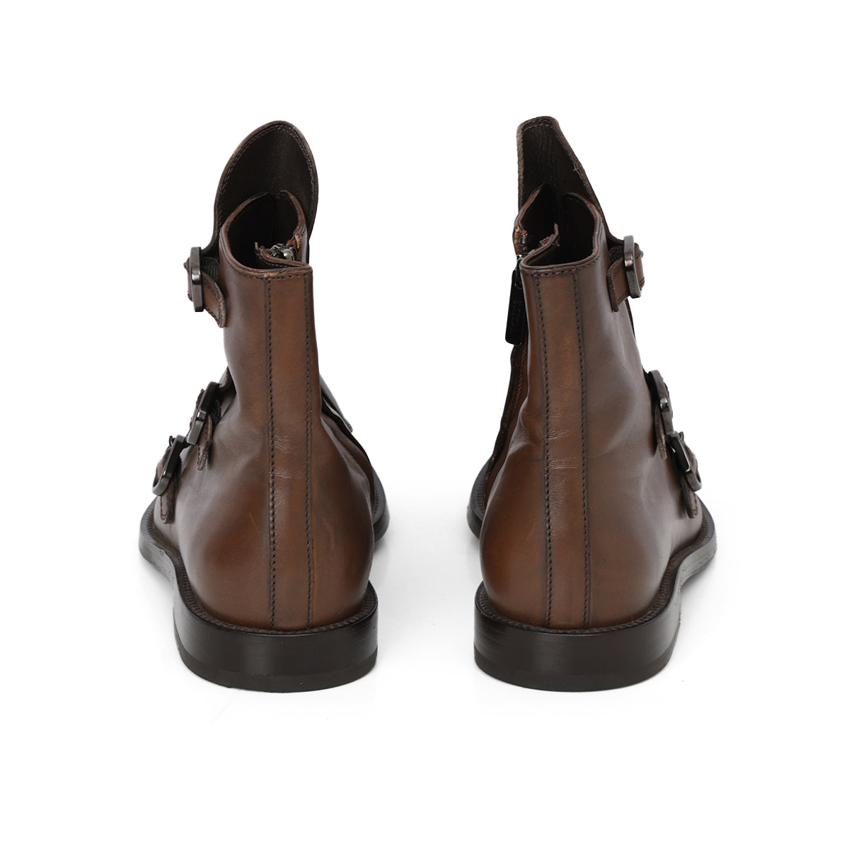 Brown Leather Chelsea Boots For Men- 6.5