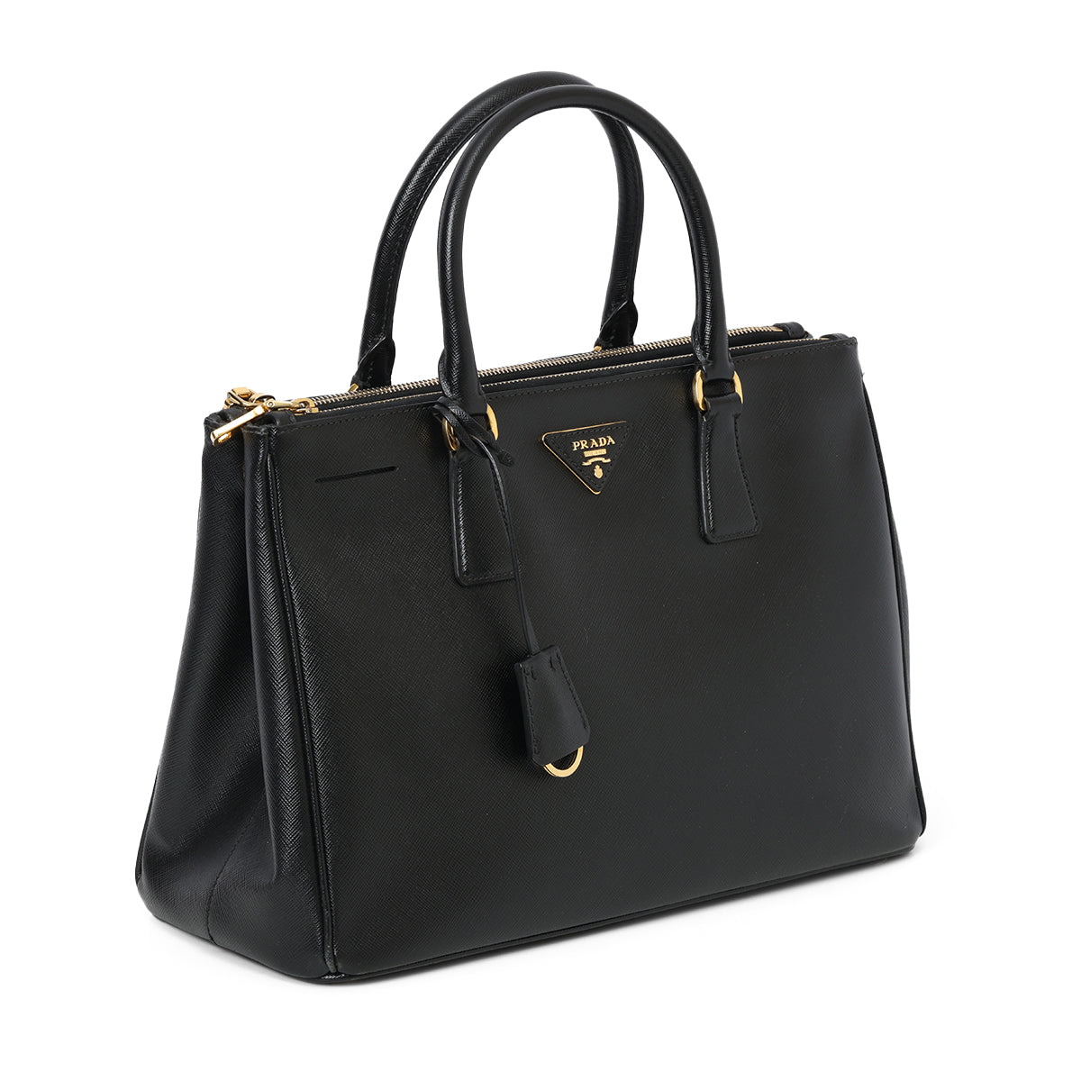 Galleria Black Large Saffiano Leather Tote